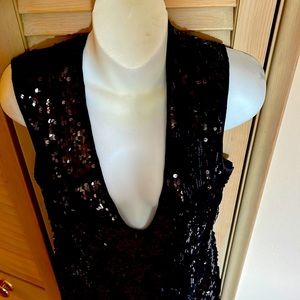 Forever 21 cocktail black sequence party dress. Size large